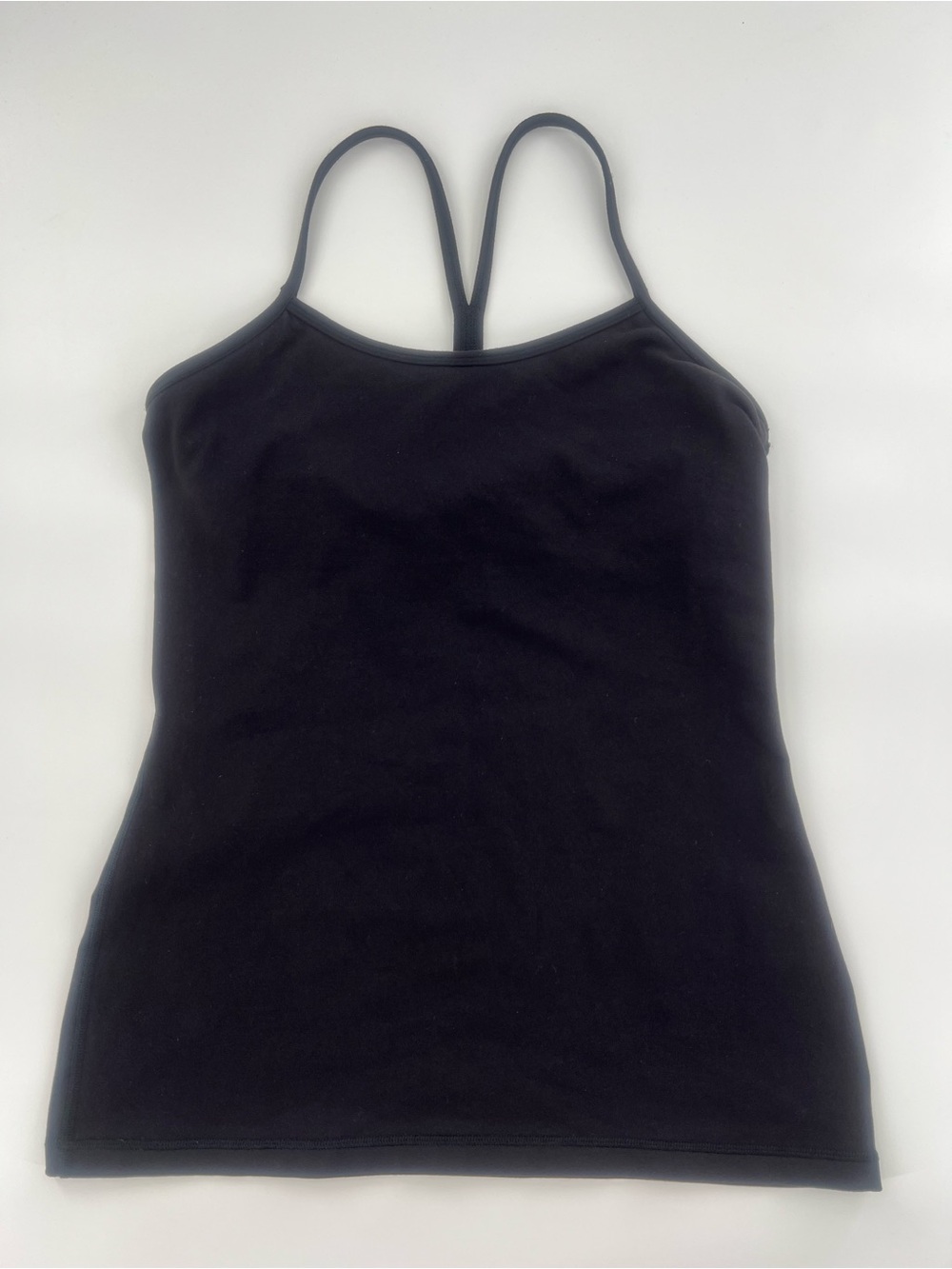 lululemon athletica Black Strappy Tank with Shelf Bra